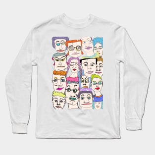 Faces cartoon Long Sleeve T-Shirt